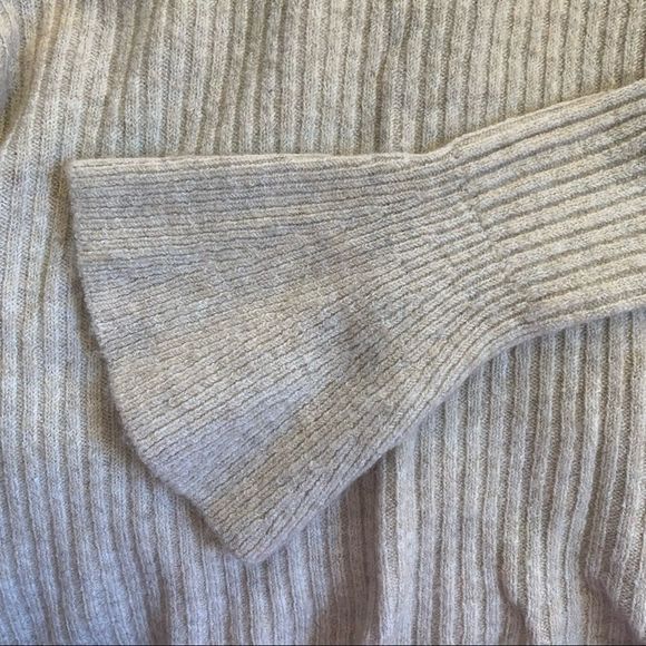 Madewell Ruffle-Cuff Pullover Sweater Oatmeal Size XS - Picture 9 of 11